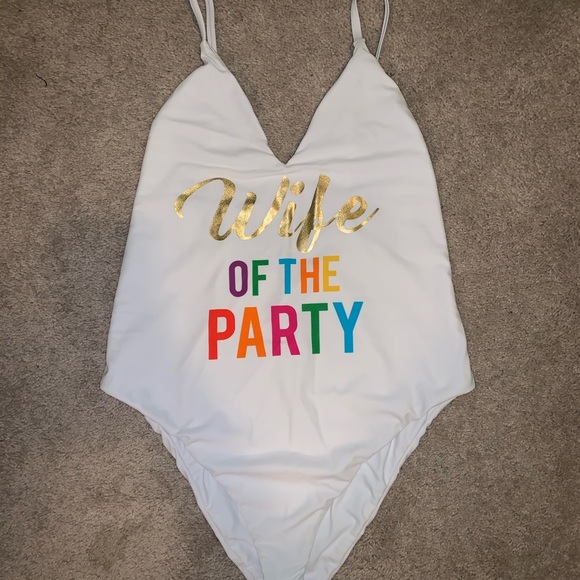 SMYM Wife of the Party one piece swimsuit EUC! - Picture 2 of 2